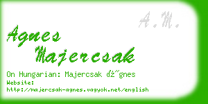 agnes majercsak business card